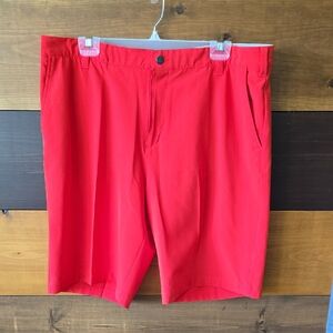 adidas Men's Vibrant Red Flat Front Shorts
